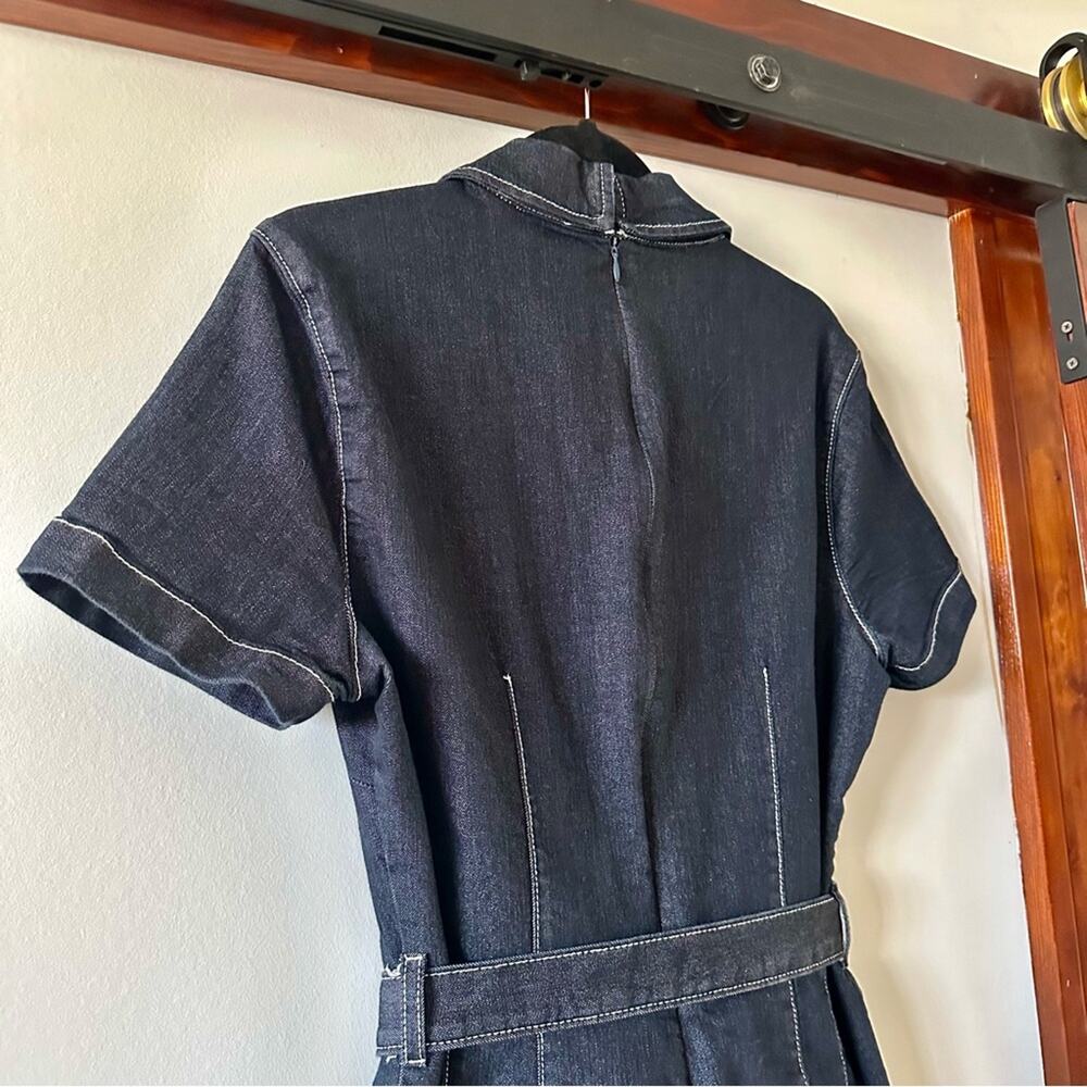 Maeve Wrapped Culotte Jumpsuit: Ponte Edition | Black | Size 6 | Anthropologie - Picture 7 of 16